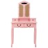 Juego de tocador y taburete madera paulownia rosa 80x69x141