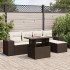 Set sofás de jardín 6 piezas y cojines ratán sintético