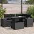 Set de muebles de jardín 5 pzas y cojines ratán sintético
