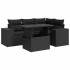 Set de muebles de jardín 5 pzas y cojines ratán sintético