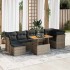 Set de sofás de jardín y cojines 8 piezas ratán sintético