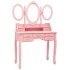 Tocador con taburete y espejo triple plegable