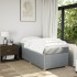 Cama box spring con colchón tela gris claro 80x200
