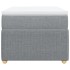 Cama box spring con colchón tela gris claro 80x200