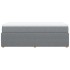 Cama box spring con colchón tela gris claro 80x200