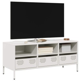 Mueble para TV acero laminado en frío blanco 101,5x39x43,5