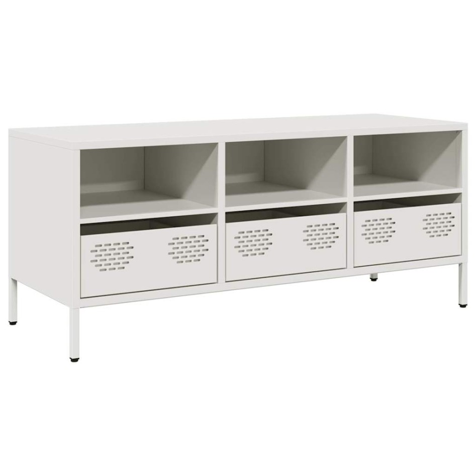 Mueble para TV acero laminado en frío blanco 101,5x39x43,5