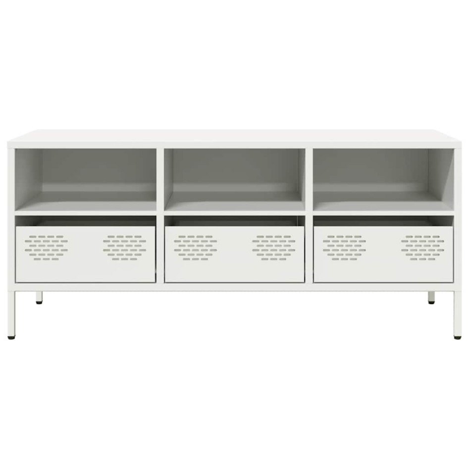 Mueble para TV acero laminado en frío blanco 101,5x39x43,5