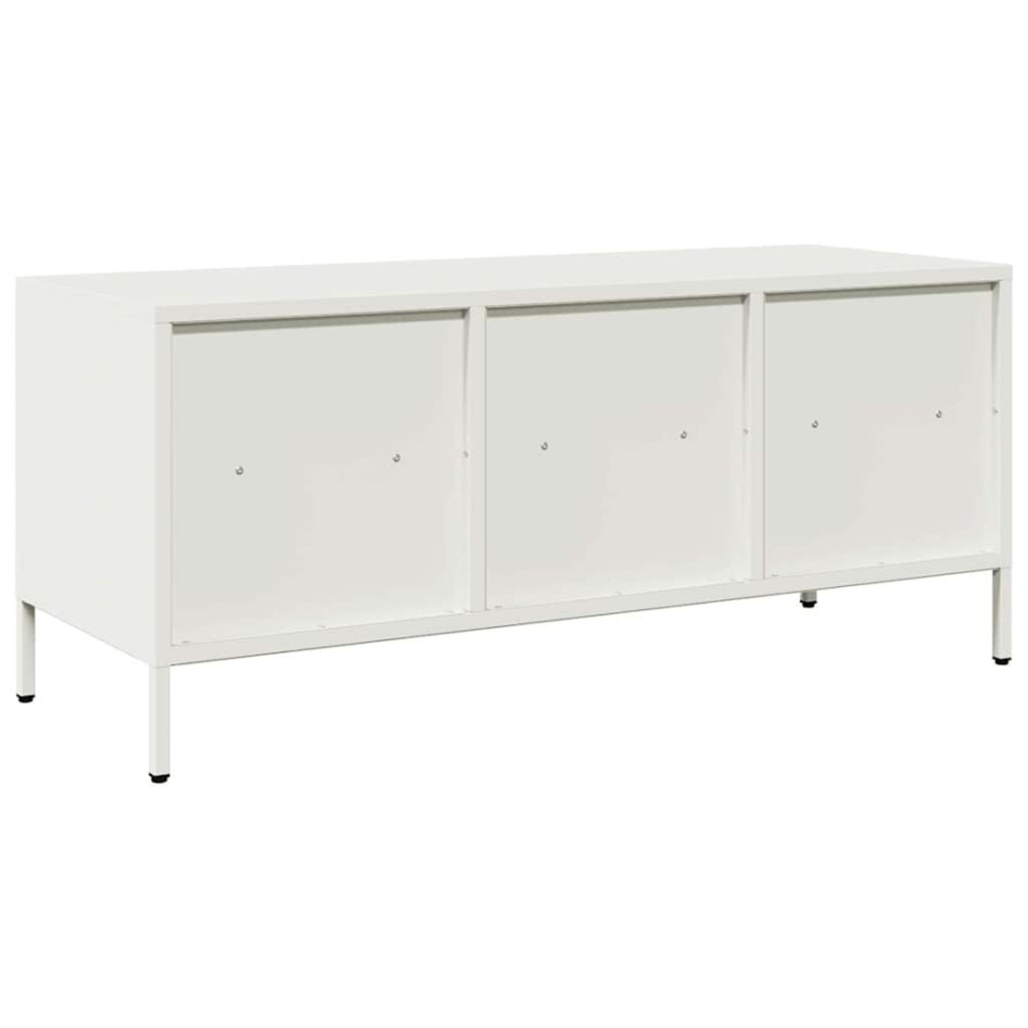 Mueble para TV acero laminado en frío blanco 101,5x39x43,5