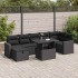 Set de sofás de jardín y cojines 8 piezas ratán sintético