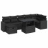 Set de sofás de jardín y cojines 8 piezas ratán sintético
