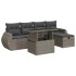 Set de muebles de jardín 6 pzas y cojines ratán sintético