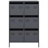 Aparador acero gris antracita 68x39x101,5