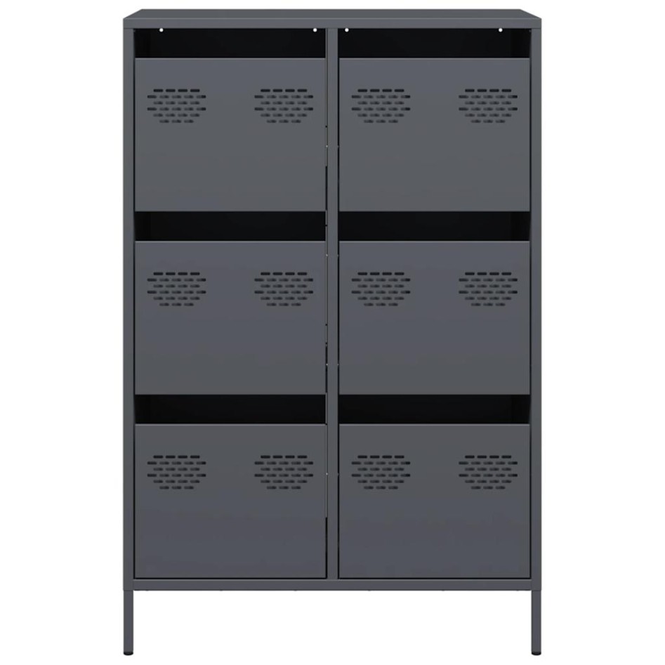 Aparador acero gris antracita 68x39x101,5