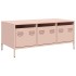 Mesa de centro acero laminado en frío rosa 101,5x50x43,5