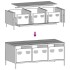 Mesa de centro acero laminado en frío rosa 101,5x50x43,5
