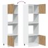 Armario microondas madera ingeniería roble artisan 60x57x207