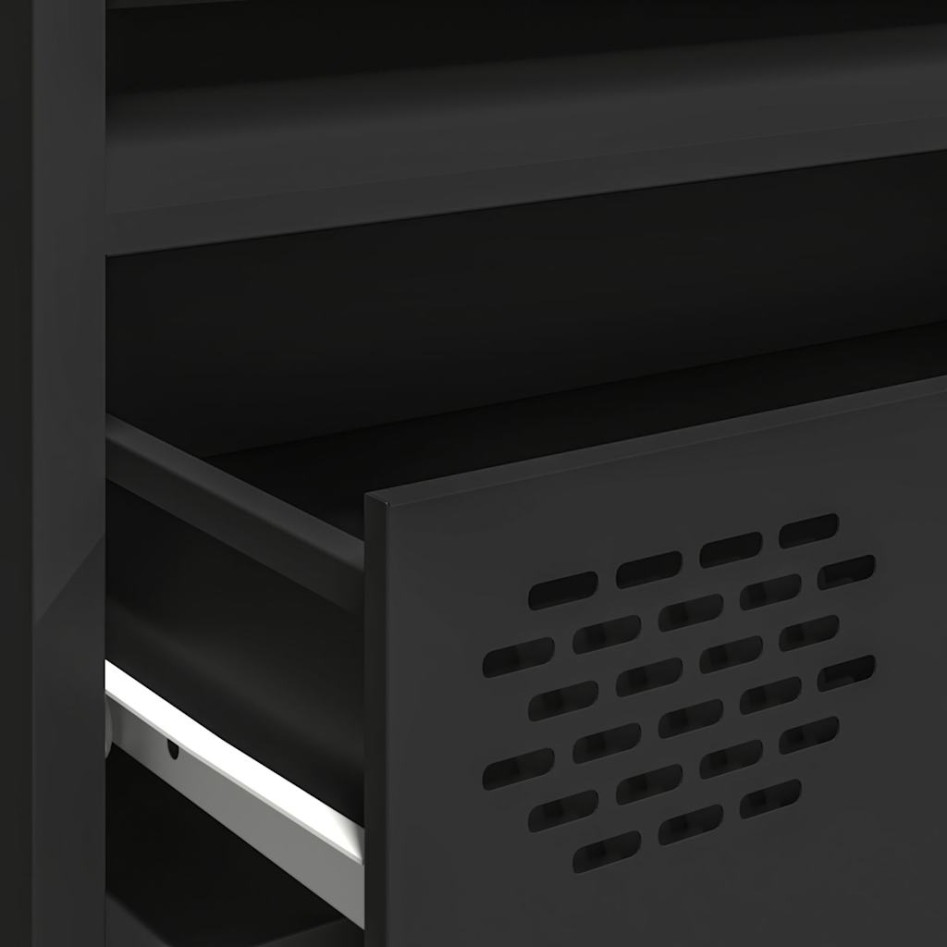 Mueble para TV acero laminado en frío negro 202x39x43,5