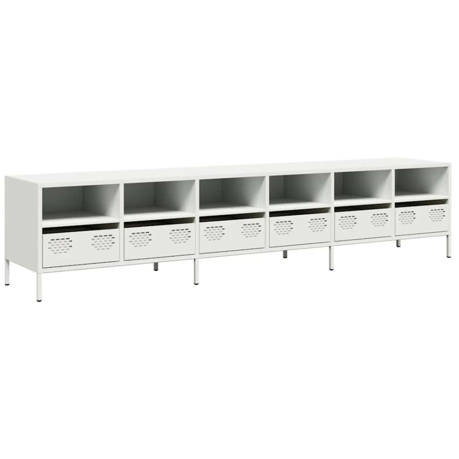Mueble para TV acero laminado en frío blanco 202x39x43,5