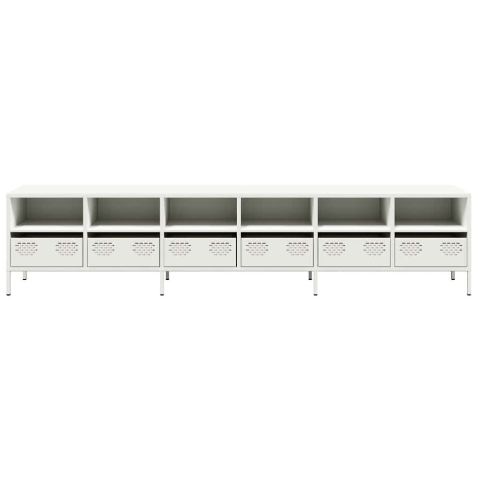 Mueble para TV acero laminado en frío blanco 202x39x43,5