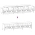 Mueble para TV acero laminado en frío blanco 202x39x43,5