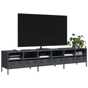 Mueble de TV acero laminado en frío antracita 202x39x43,5