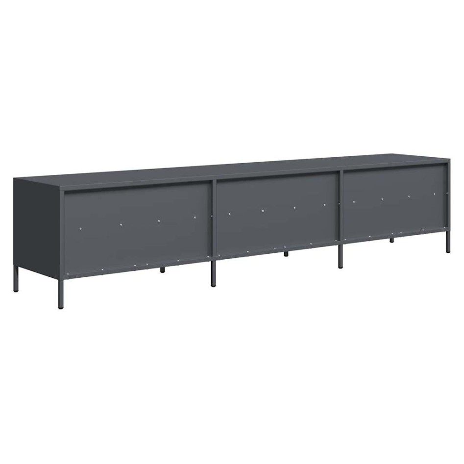 Mueble de TV acero laminado en frío antracita 202x39x43,5