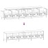 Mueble de TV acero laminado en frío antracita 202x39x43,5