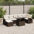 Set sofás de jardín 8 piezas y cojines ratán sintético