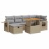 Set sofás jardín y cojines 8 pzas ratán sintético acacia