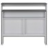 Mesa de bar con 2 tableros blanco y gris 130x40x120