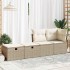 Set sofás jardín y cojines 2 pzas ratán sintético acacia