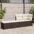 Set sofás jardín y cojines 2 pzas ratán sintético acacia