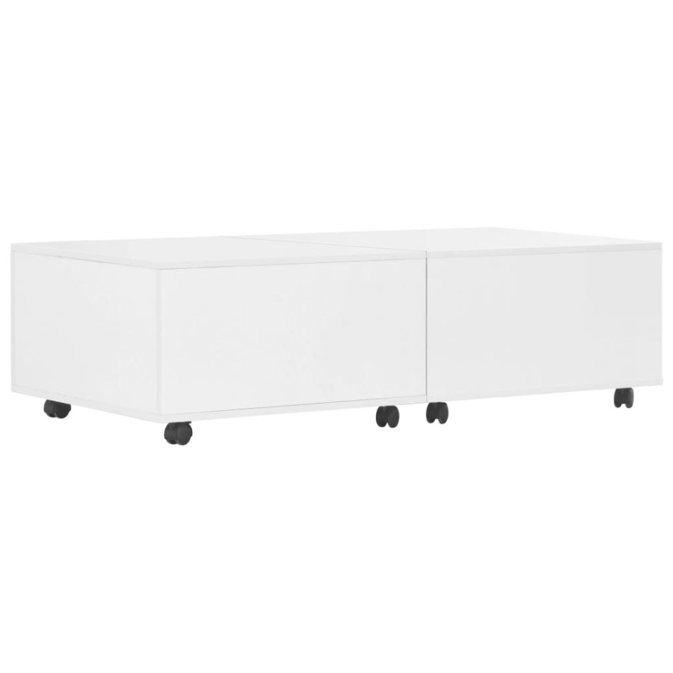 Mesa de centro blanco brillo 120x60x35
