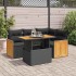Set sofás jardín y cojines 5 pzas ratán sintético acacia