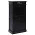 Mueble zapatero de madera de Paulownia negro 50x28x98