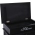 Mueble zapatero de madera de Paulownia negro 50x28x98
