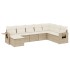 Juego de sofás de jardín con cojines beige 8 pzas ratán