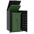 Cobertizo de contenedor de basura acero negro 69x79x117