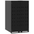 Cobertizo de contenedor de basura acero negro 69x79x117