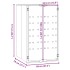Cobertizo de contenedor de basura acero negro 69x79x117