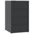 Cobertizo de contenedor de basura acero antracita 69x79x117