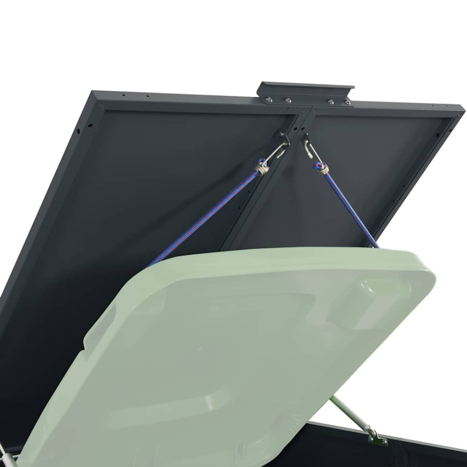 Cobertizo de contenedor de basura acero antracita 69x79x117