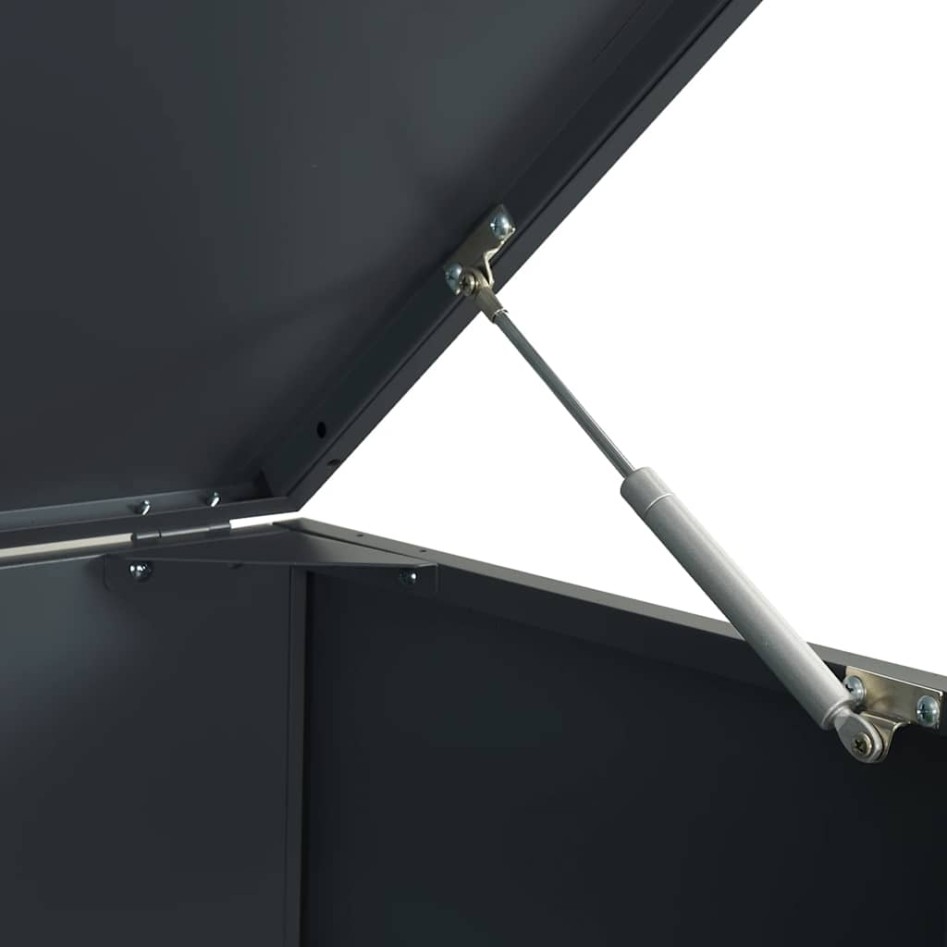 Cobertizo de contenedor de basura acero antracita 69x79x117