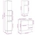 Set muebles de baño 2 piezas madera contrachapada gris