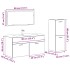 Set muebles de baño 2 piezas madera contrachapada gris