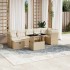 Set de sofás de jardín y cojines 8 piezas ratán sintético