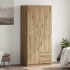 Armario de madera de ingeniería roble artesanal 80x52x180