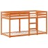 Cama litera con techo madera maciza pino marrón 80x200
