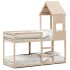 Cama litera sin colchón madera maciza de pino 90x190